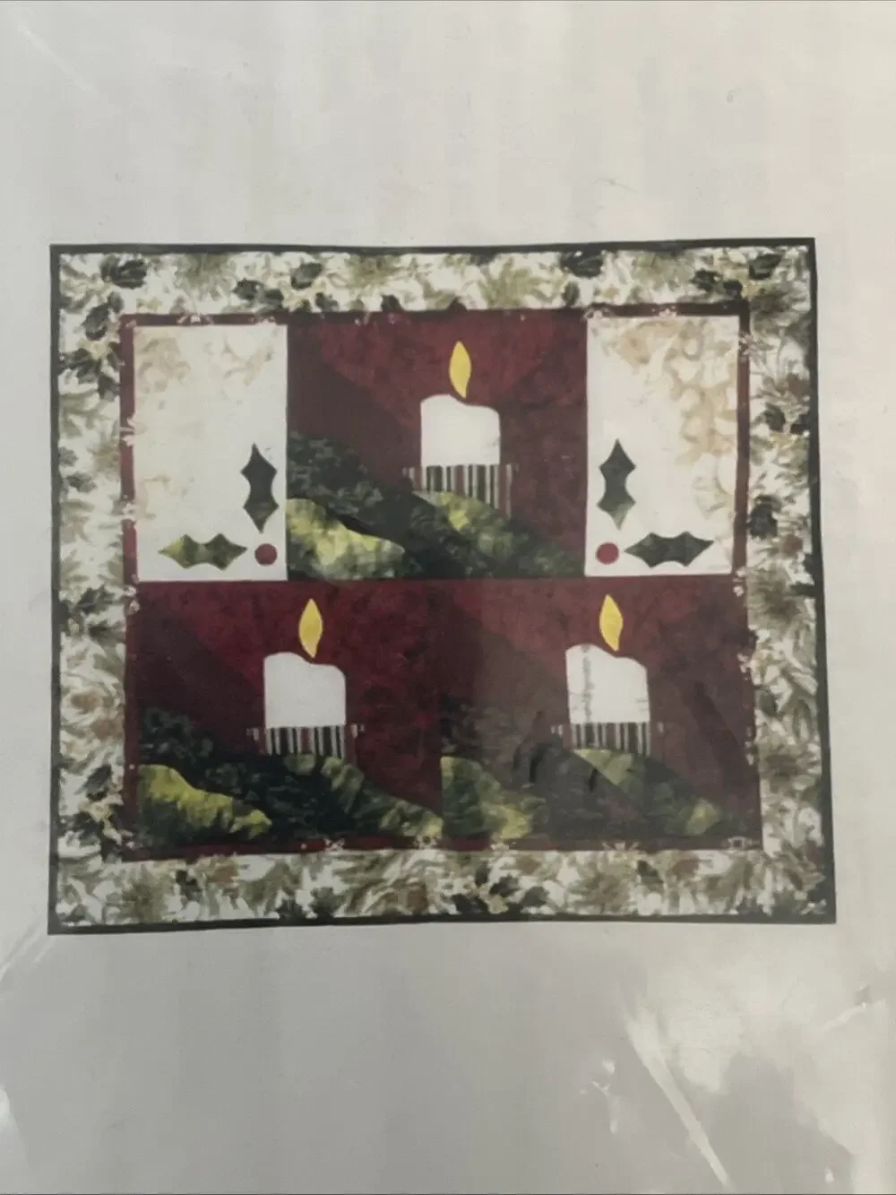 Rare Sweet Memories Bonnie Kaster Christmas Candlelight Quilt Kit & Fabric NEW